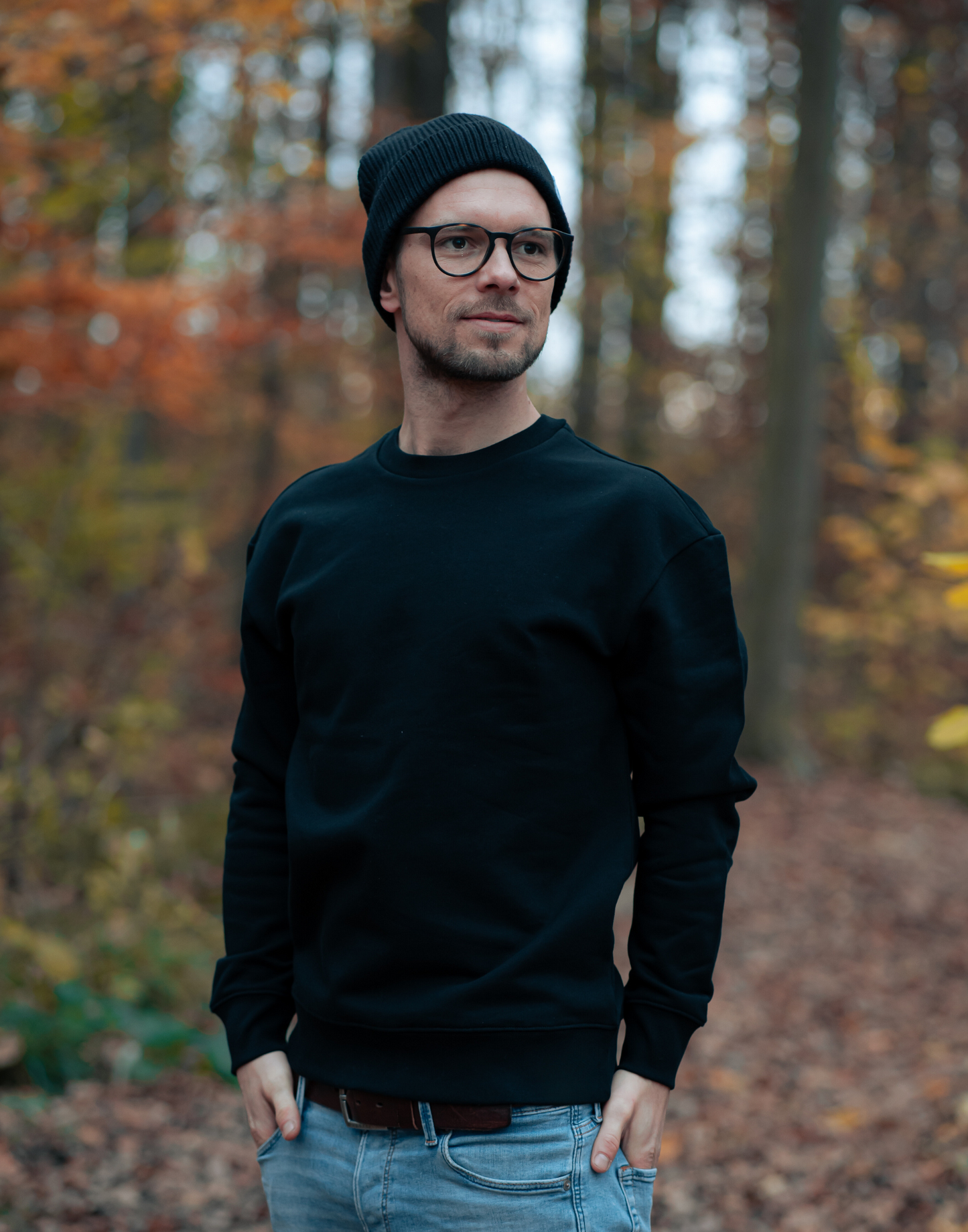 Premium Unisex Pullover mit hängenden Schultern