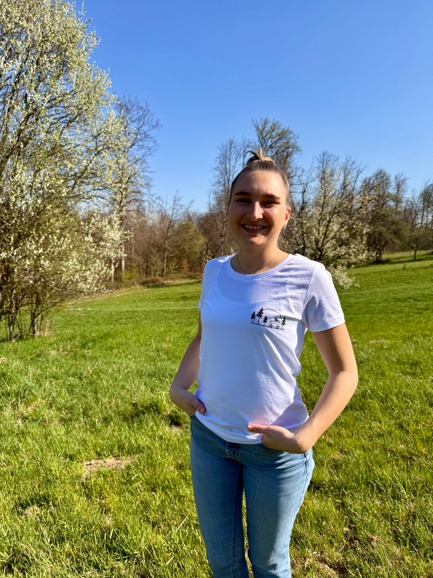 Frauen T-Shirt Campen