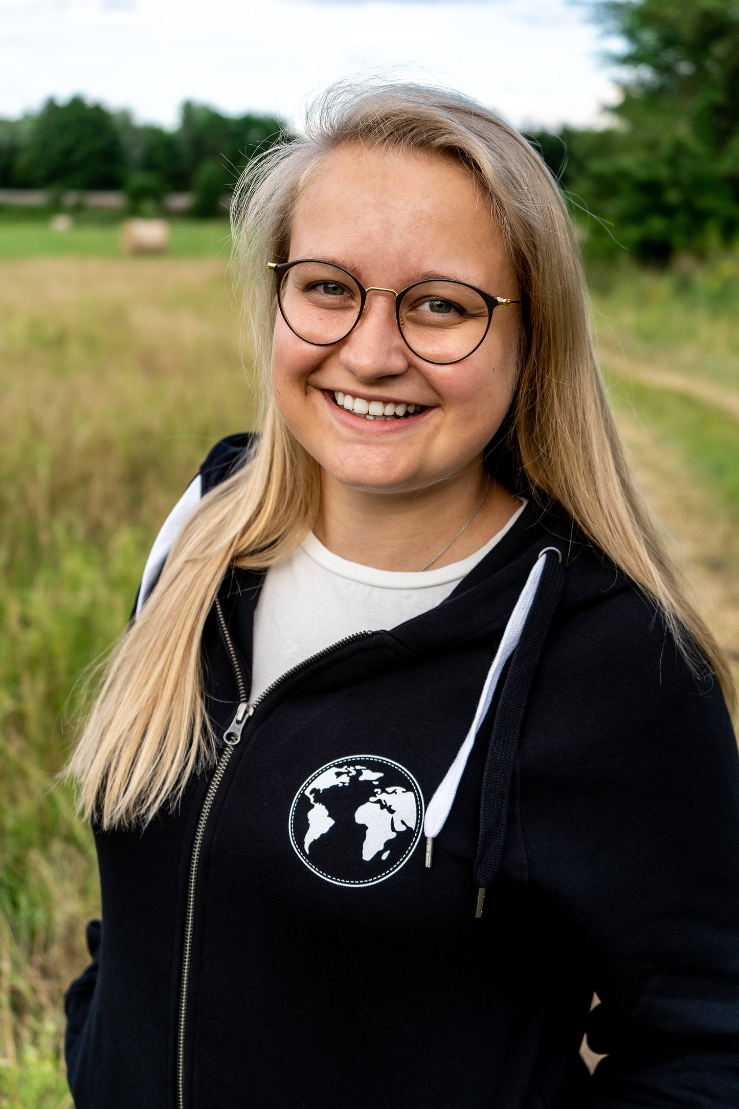 Sweatjacke Weltkugel