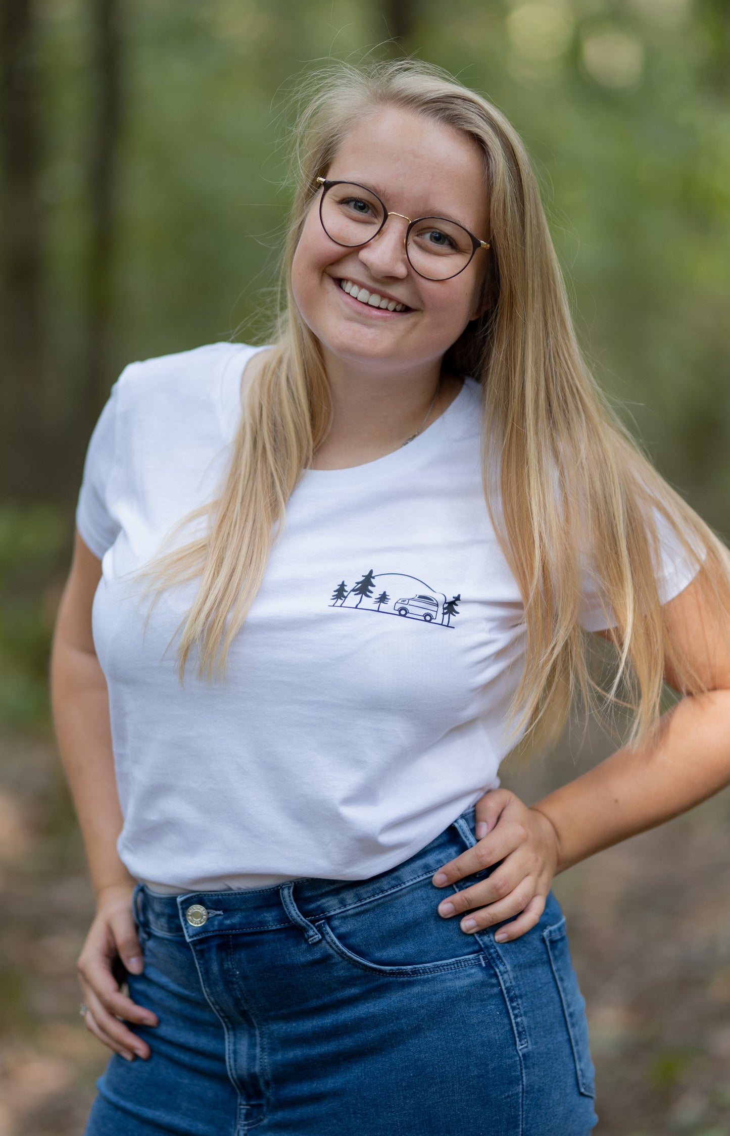 Frauen T-Shirt Campen