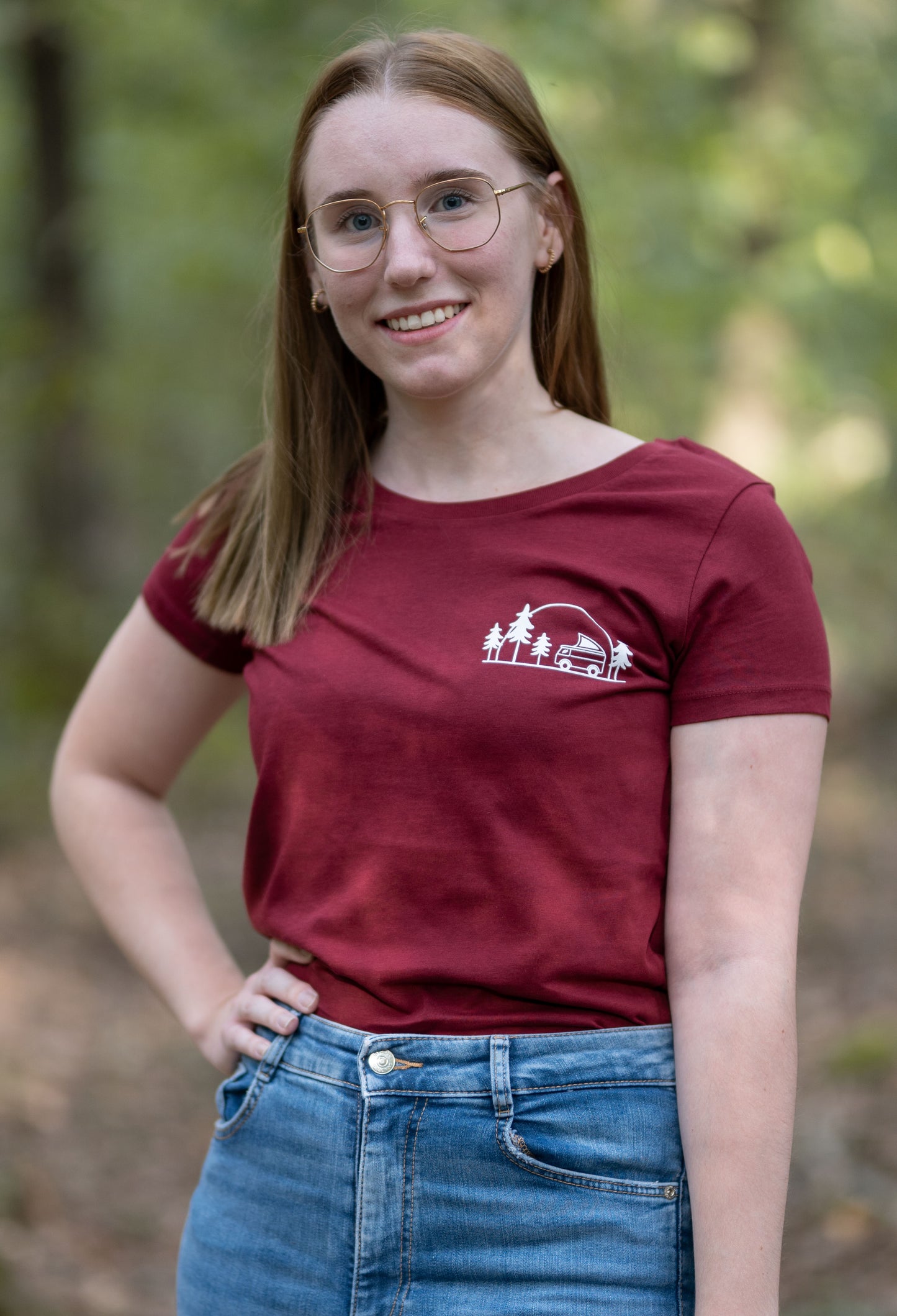 Frauen T-Shirt Campen
